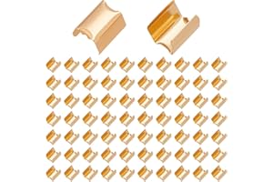 CRAFTYMELODY 200Pcs End Fasteners Crimp Iron Cord Ends Rectangle Folding Crimp Ends 12x8mm Leather Rope Ribbon Clips End Clam