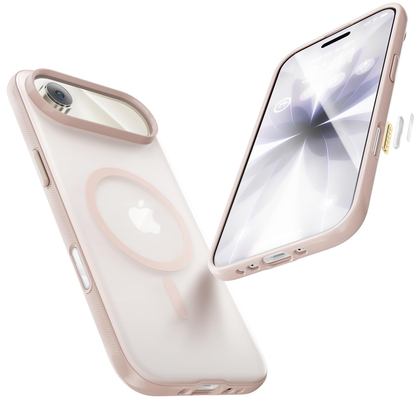 Photo 1 of Maledan for iPhone Air Case for Women Girls Compatible with MagSafe, Slim Magnetic Case for Apple i Phone 17 Air Cases 6.5", Military Grade Protection Camera Cover Shockproof Phone Cover, Champagne