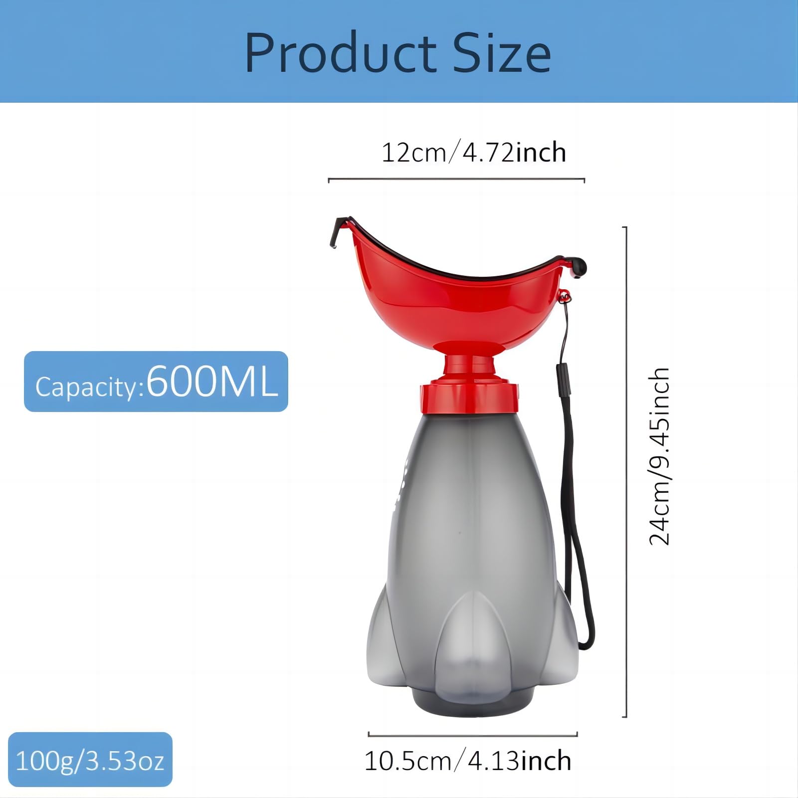 GREATLINK Travel Potty, Portable Leakproof Urinal Emergency Toilet Pee Bottle Cup Jar for Toddlers Kids Baby Boys and Potty Pee Training for Outdoor Car Travel Road Trip Camping Park Beach(1 PC Red)