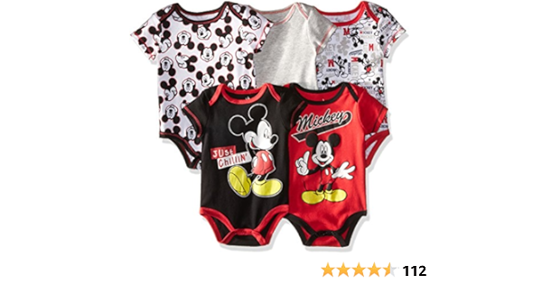 Amazon Com Disney Body Para Nino Diseno De Mickey Mouse 5 Unidades Ropa Zapatos Y Joyeria