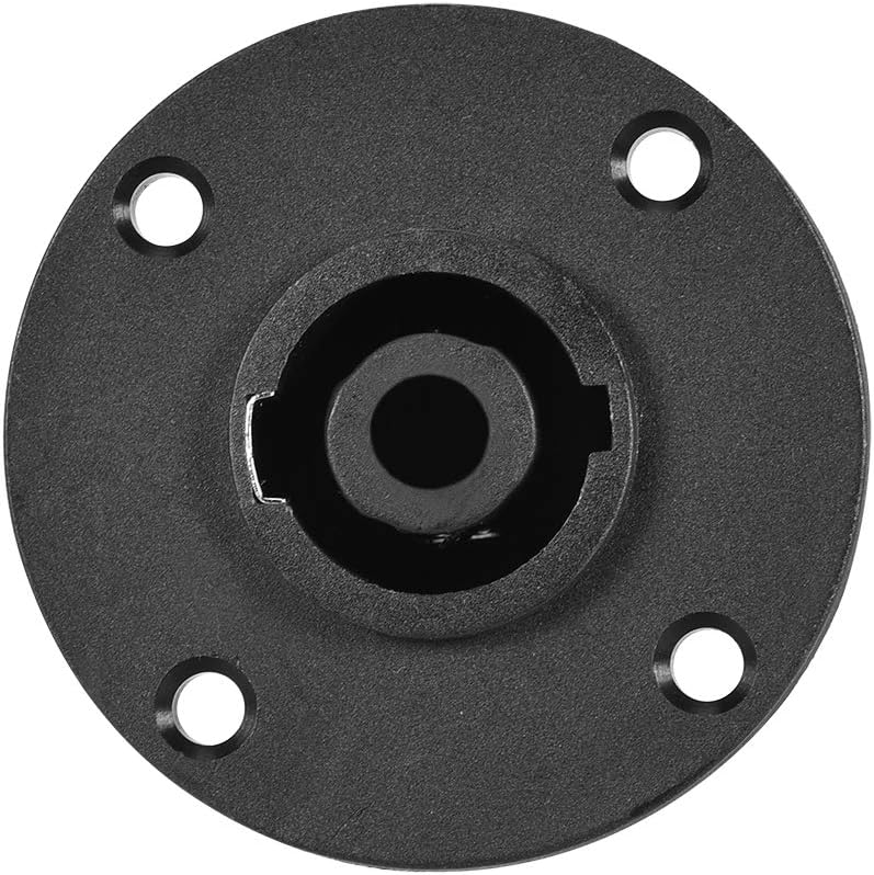 sourcing map 4-Pin Panel Mount Connector, Speaker Jack Twist Lock, Round Speaker Jack Plate with Metal Insert,6Pcs - Image 4