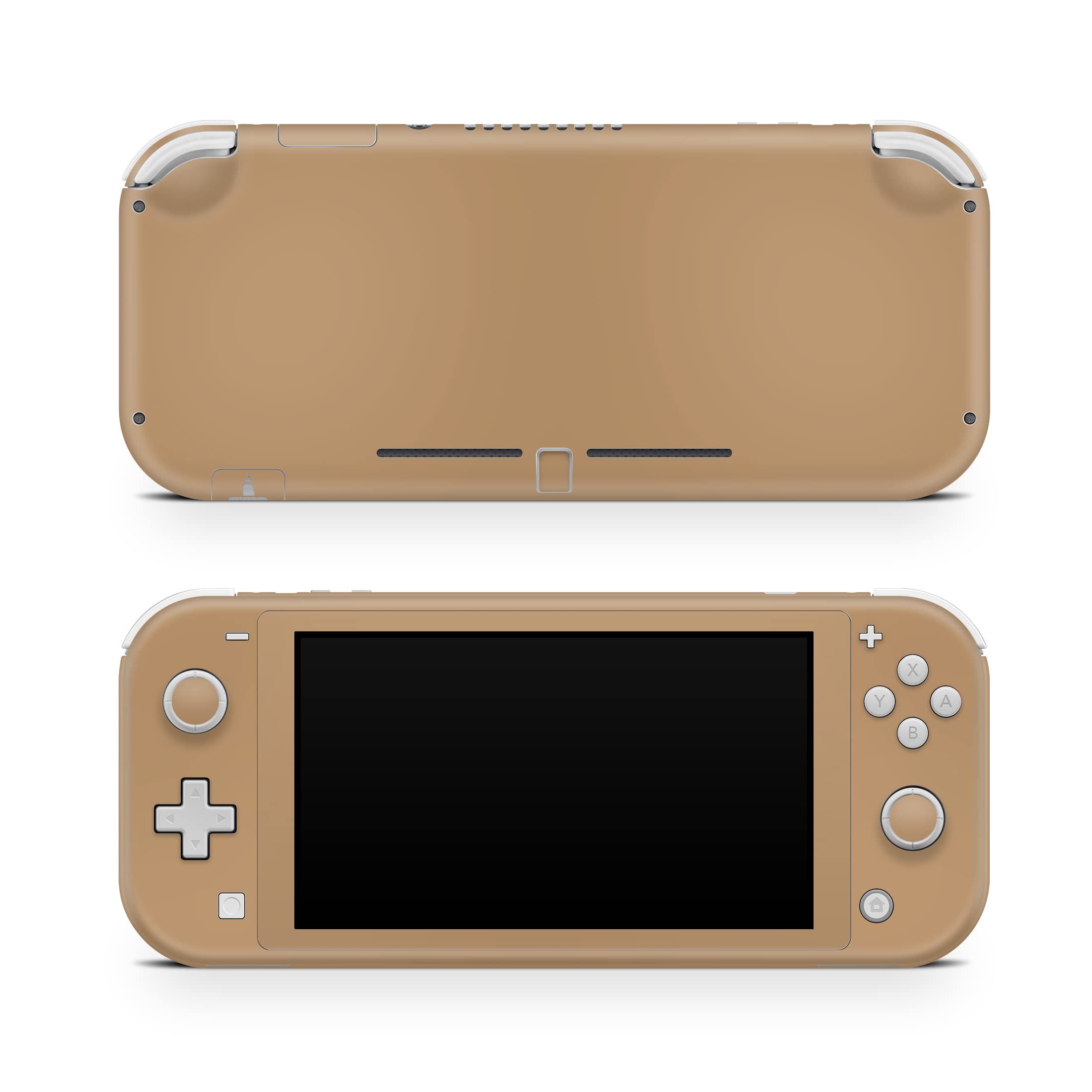 Tacky Design Solid Color Decal Skin Compatible with Nintendo Switch Lite Skin Wrap, Solid Color Skin for Nintendo Switch Lite Cover, Premium Vinyl 3M Full Wrap Sticker (Brown)