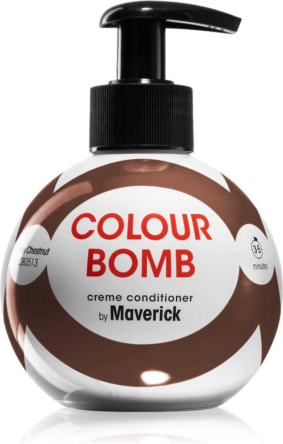 Colour Bomb by Maverick Deep Chestnut Hair Colour Depositing Conditioner 250ml, Vibrant Gloss & Shine