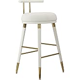 Tov Furniture Juniper White Vegan Leather Counter Stool