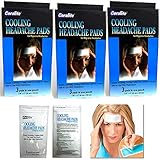 9 Pc Cooling Migraine Headache Pads Soothing Pain Relief Therapy Coralite New !