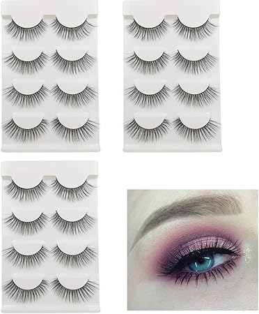 Amazon 12組の3dの厚めのつけまつげ 柔らかくて長いカールのカーリングまつげ さまざまな化粧効果に再利用可能な手作り Fqwgbc つけまつげ 通販
