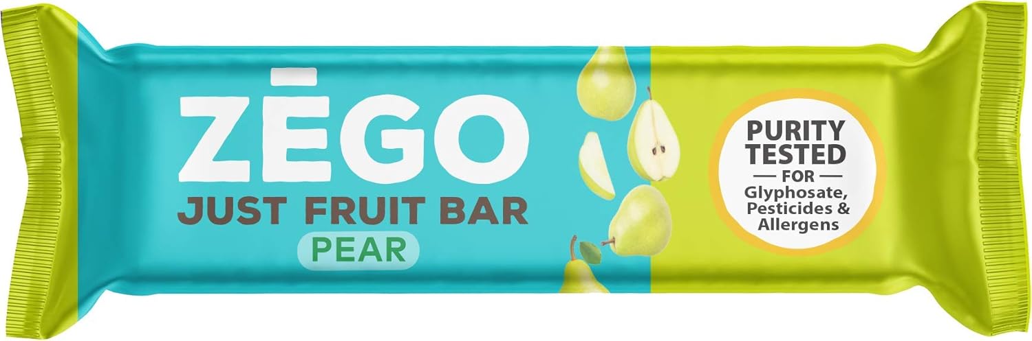 ZEGO Just Fruit Bars, Pear [Non GMO, Vegan, Gluten Free] (Pack of 12)