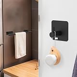Ibergrif 5pcs Bathroom Accessories Set Black Wall Mounted or Adhesive view 4