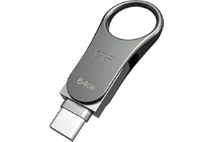 Silicon Power C80 64GB Flash Drive Type C Swivel Dual Flash Drive (USB-A 3.0 / USB-C) Ready for Smartphones, Tablets and New 