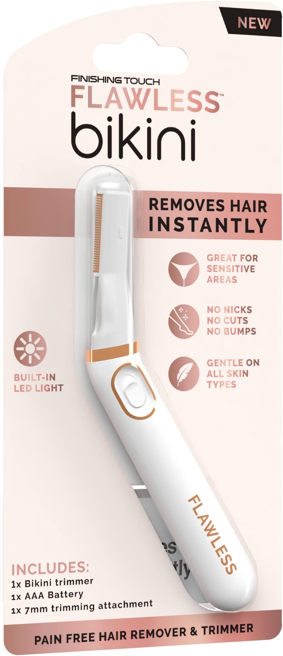Finishing Touch Flawless Bikini Trimmer & Shaver for Women with LED Light