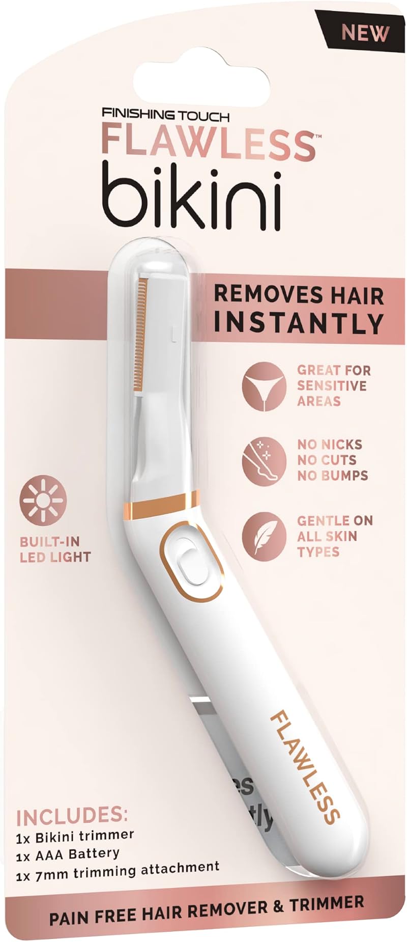 Finishing Touch Flawless Bikini Trimmer & Shaver for Women with LED Light