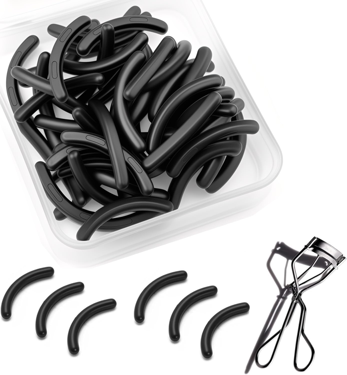 Photo 1 of 36Pack Compatible with Maybelline Eyelash Curler Refills,High Elasticity Eye Lash Curlers Refill Pads Compatible with Maybelline Eyelash Curler.