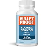 Bulletproof Coconut Charcoal Detox and Gas Relief Capsules, 90 Count | Sourced from 100% Coconut Shells, Activated Charcoal for Bloating Support