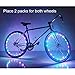 Rechargeable Bicycle Bike Rim Lights - Bicycle Wheel Wire Rim LED Cycling Flash Light - Colorful Wheel Lights - Waterproof for Safety and Fun - Multicolor