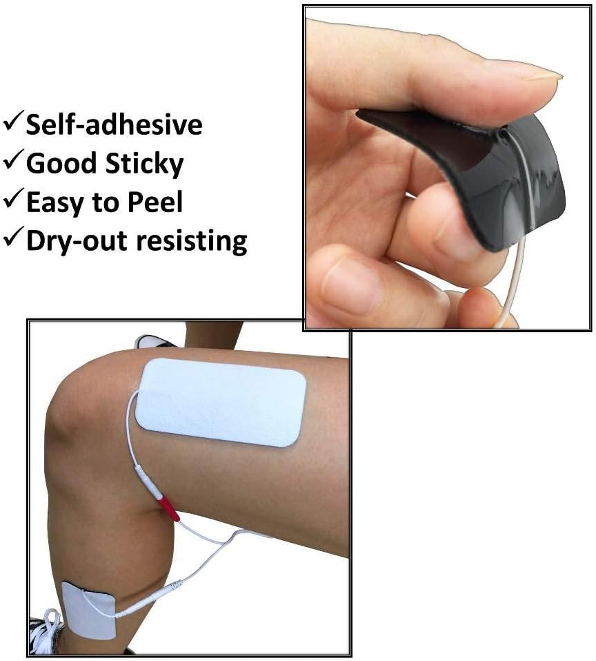 LiteTour 10 Pieces Large Electrode Pads for TENS Unit Replacement Pads for TENS Machine 2mm PIN Connector - Image 4