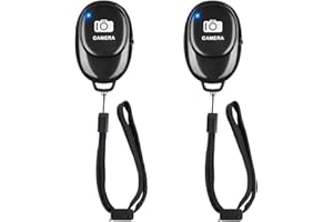 ESZKOZTA Phone Camera Remote Control(2 Pack) for Photos & Videos, Wireless Camera Remote Shutter Clicker Compatible with iPhone/Android Phone/iPad/Tablets with Adjustable Wrist Strap