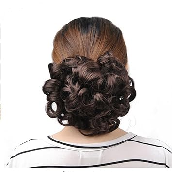 Short Messy Curly Dish Hair Bun Extension Easy Stretch Hair Combs
