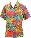 Ladies Hawaiian Shirt Beach Top Casual Tank Blouses Aloha Holiday Button Down