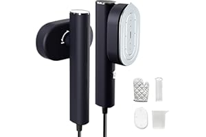 Hulmay Portable Steamer For Clothes Travel Mini Steamer and Iron Fast 10s Heat-Up, Horizontal and Vertical 1200W Effortless Wrinkle Removal, Garment Steamer and Iron for Travel Office Home(110-120V)