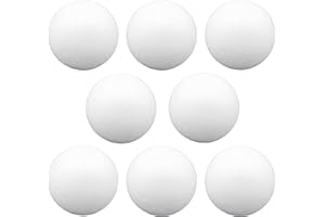 DNB SPORTS DNB 4 Inch Foam Balls - 8Pcs 4'' Smooth White Round Polystyrene Ball Craft Supplies
