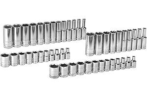GEARWRENCH 47 Pc. 1/4" Drive 6 Pt. Socket Set, Standard & Deep, SAE/Metric - 80314D