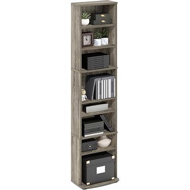 Amazon.com: Furinno Jaya DVD Shelf, 8-Tier Tall Narrow CD Rack