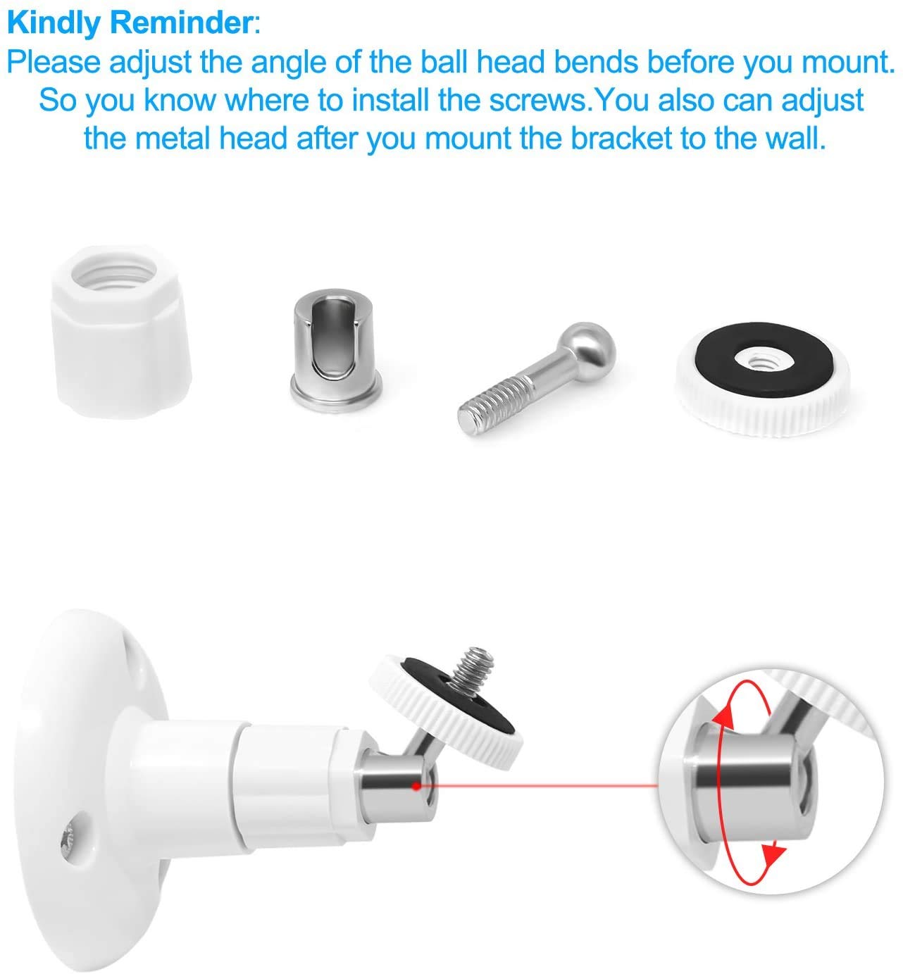 Liphontcta Wall Mount Compatible with WyzeCam V3/WyzeCam Pan/Wyze Cam Pan V2, Adjustable Indoor Outdoor Mount Bracket for WyzeCam V3/WyzeCam Pan/WyzeCam Outdoor or Other Cam with Same Interface 3 Pack