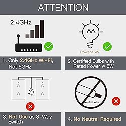 MOES Touch Wall Single Live Wire Smart Switch，No