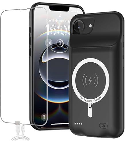 Apple iPhone16e バッテリ−100％ Amazon.com: Battery Case for