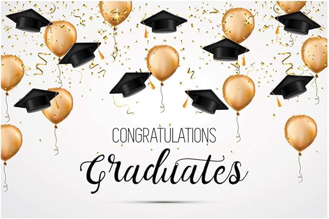 Amazon.com: Amosfun Congratulation Photo Backdrop 3D Graduation