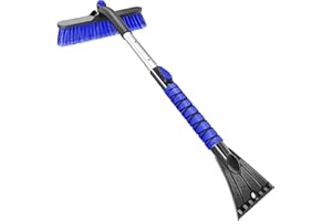 HEEYA Car Snow Scraper with 12.6 Inch Large Brush Head, Extendable Snow Brush and Ice Scraper for Windshield Window, Snow Bru