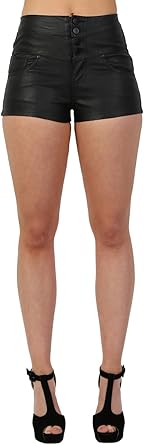 4 button high waisted shorts