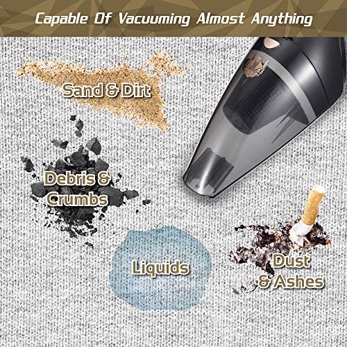 Autobots QuickVac Car Vacuum Cleaner | Best Portable Handheld High Power Turbo 12V DC Vac | Complete Interior Detailing Kit with Seat & Carpet Cleaning Supplies & Accessories!
