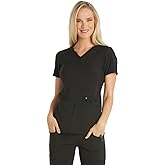 Cherokee Women's Medical Scrub Top Iflex V-Neck Knit Panel Top - CK605