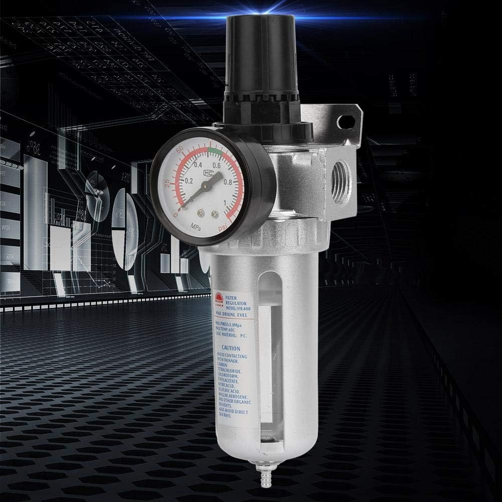 TOPINCN Bsp 1/2In Air Filter Regulator Air Compressor Moisture Water Trap Air Tool Parts for Bracket Gauge Auto Drain with Mount Connection - Image 5