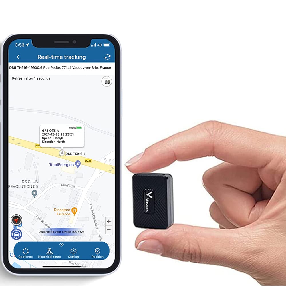 GPS Tracker, Zeerkeer Mini GPS Tracker Portable Real Time Tracking Magnetic GPS Locator Tracker wAnti Lost Recording Tracking Multiple Alarm Old Man Child Location Tracker with Free App