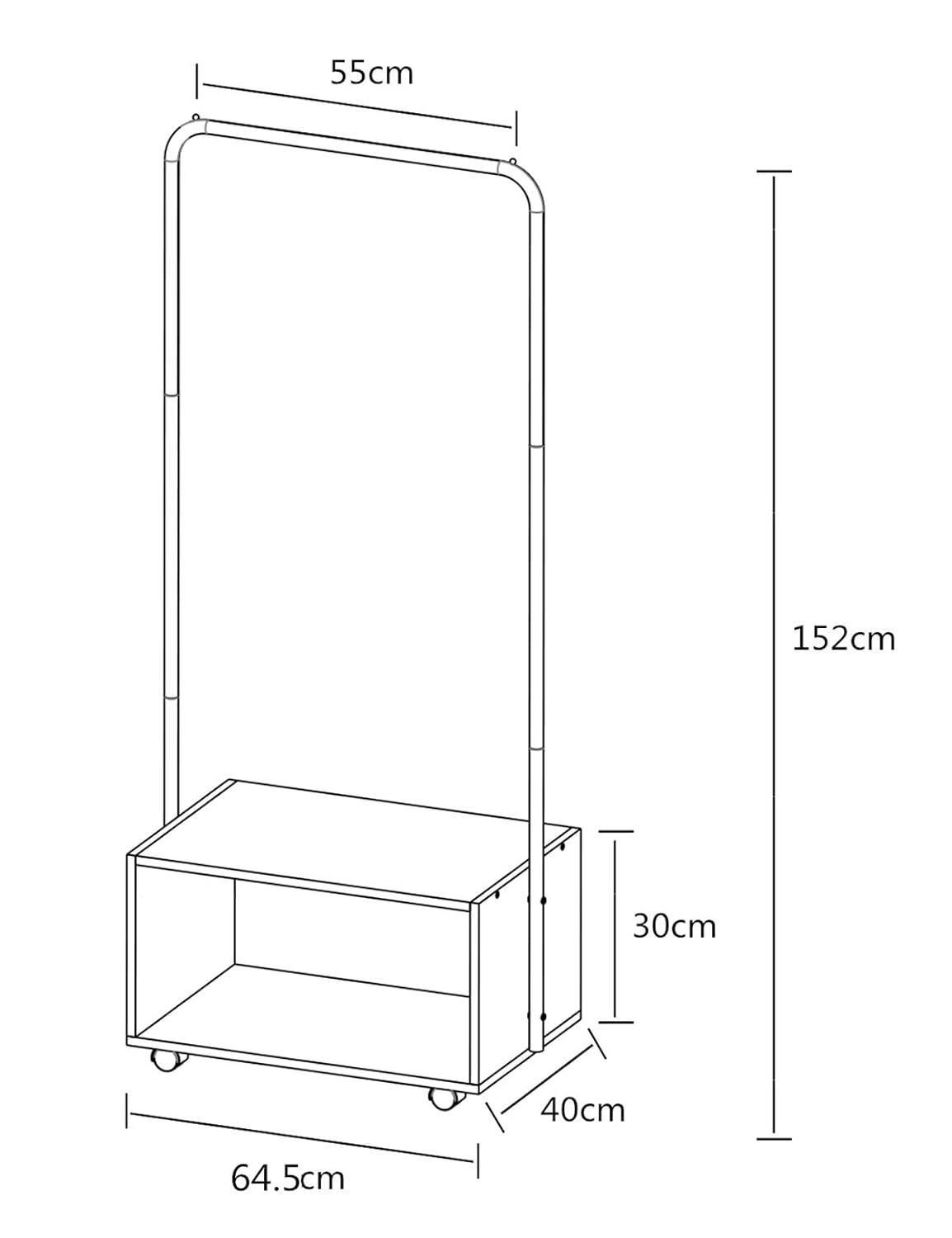 Porte-manteau Sur Pied Avec Casquettier - Blanc, 172 Cm, Idéal Pour L'entrée Ou La Chambre, Marque Générique