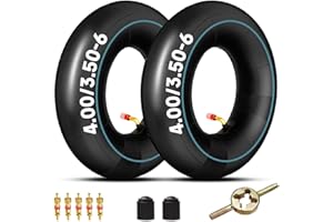 FVRITO 4.10/3.50-6 350/400-6 4.00-6 3.50-6 4.10-6 Inner Tube for Mowers Wheelbarrows Generator Pressure Washer Trolleys Yard Trailer Hand Truck Tractors Snow Blower Wagons ATV Quad 4 Wheeler Go Kart