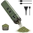 Portable AutoGrind Electric Herb Grinder - One-Touch Grinding Up to 1.5 Gram - Automatic Dry Spice Mill Machine - Mini Kitchen Accessory for Grind, Small Gift Set (Rechargeable Green)
