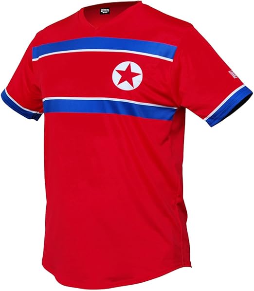 North Korea Star Soccer Jersey-Red-XXXX-Large | Amazon.com