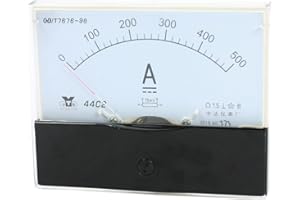 uxcell Analog Current Panel Meter DC 0-500A 44C2/500A Ammeter for Automotive Circuit Testing Charging Battery Ampere Tester G