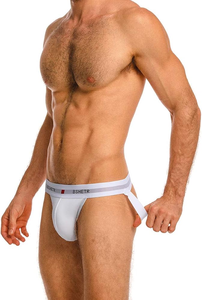 BSHETR Men's Jockstrap Athletic Supporters Cotton 4-Pack Low Rise Stretch Performance Sport Gym Underwear at  Men’s Clothing store