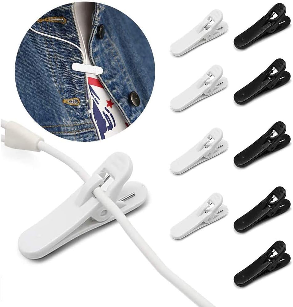 Prolunghe Clip per cavo per cuffie da 12 pezzi Clip per Auricolari,Cuffie  Clip Di Cavo Elettrico Cavo Degli Auricolari Supporto Del Morsetto  Organizzatore per tenere in posizione il cavo per cuffie e