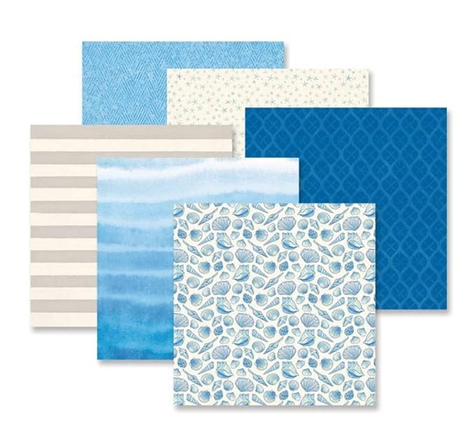 Download Deep Blue Sea Designer Scrapbook Coastal Paper Pack 12 Pk By Creative Memories Amazon In Home Kitchen