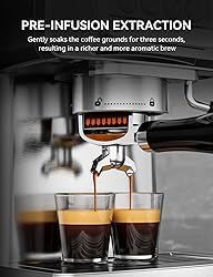SUMSATY Espresso Machine 20 Bar With Milk