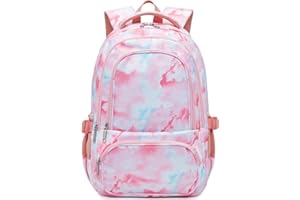 BLUEFAIRY Girls Backpack for Kids Elementary School Bags Child Bookbags Cute Gifts Mochila Escolares para Niñas 5 6 7 8 9 4th 5th 6th Grade Pink