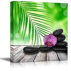 Zen Basalt Stones on a Wooden Table with...