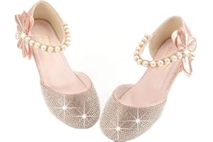 LFHT GOJERP Little Girl's Adorable Sparkle Mary Jane Ballerina Flat Princess Flower Wedding Party Dress Shoes