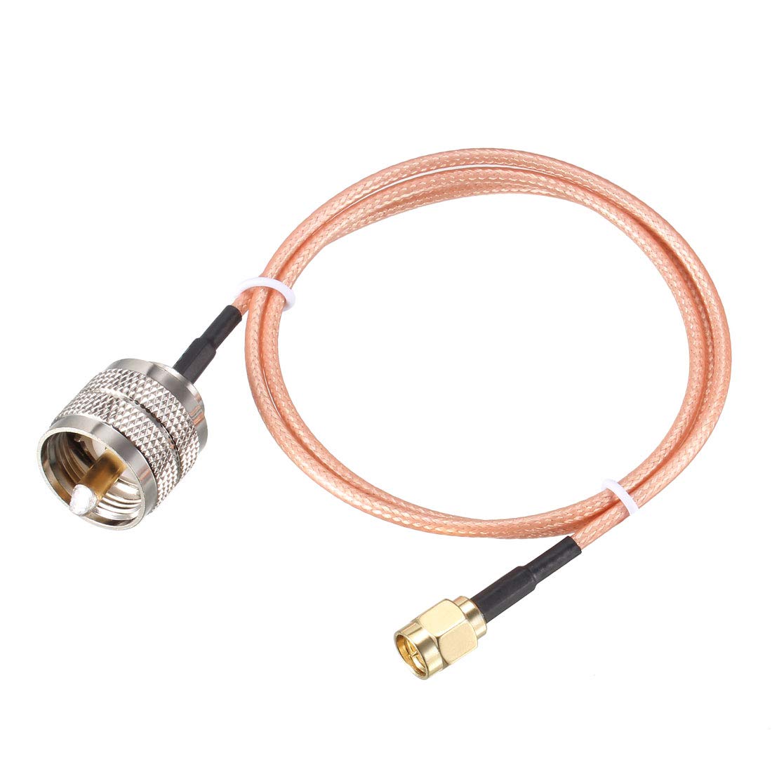 sourcing map SMA Male to UHF PL-259 Male RG316 RF Coaxial Coax Cable 2 Ft