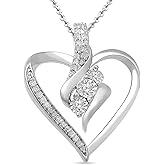 Amazon Essentials Diamond 3 Stone (1/4 cttw)18" Pendant Necklace (previously Amazon Collection)